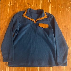 Zyia Wicked Teal Quilted Pocket Pullover